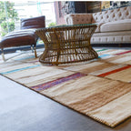 Tapete Bazhars Dhurrie Patch multicolor 300x400 cm con textura natural y diseño contemporáneo ideal para sala o recámara en espacios modernos