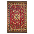Tapete Bazhars Kazak pieza única y exclusiva 291x212 cm con textura natural y diseño contemporáneo ideal para sala o recámara en espacios modernos