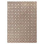 Tapete decorativo Bazhars Lima café 190x290 cm, pieza única y exclusiva de lana con diseño moderno ideal para sala o recámara