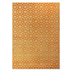 Tapete decorativo Bazhars Lima naranja, pieza única y exclusiva de lana con diseño moderno ideal para sala o recámara