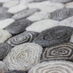 Tapete Bazhars Sushi gris pieza única 190x290 cm con textura natural y diseño contemporáneo ideal para sala o recámara en espacios modernos