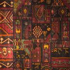 Tapete Bazhars Patchwork Antique Cauca pieza única y exclusiva 298x200 cm con textura suave y diseño contemporáneo ideal para sala o recámara en espacios modernos