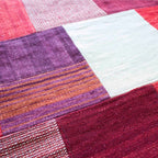 Tapete decorativo Bazhars Patchwork Splendo 1702 70x240 cm, pieza única y exclusiva de lana con diseño patchwork ideal para pasillo o entrada