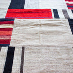 Tapete decorativo Bazhars Patchwork Splendo 1726 70x240 cm, pieza única y exclusiva de lana con diseño patchwork ideal para pasillo o entrada