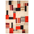 Tapete decorativo Bazhars Patchwork Splendo 1726 70x240 cm, pieza única y exclusiva de lana con diseño patchwork ideal para pasillo o entrada