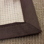 Tapete decorativo Bazhars sisal chocolate, alfombra de fibra natural con diseño elegante ideal para sala o comedor