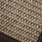 Tapete decorativo Bazhars sisal chocolate, alfombra de fibra natural con diseño elegante ideal para sala o comedor