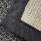 Tapete decorativo Bazhars sisal gris 240x340 cm, alfombra de fibra natural con diseño elegante ideal para sala o comedor