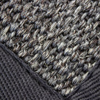 Tapete decorativo Bazhars sisal gris 240x340 cm, alfombra de fibra natural con diseño elegante ideal para sala o comedor