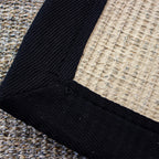 Tapete Bazhars sisal negro 300x400 cm con textura natural y diseño sobrio que aporta carácter y elegancia a espacios amplios