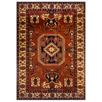 Tapete Bazhars Turkemene piezas únicas y exclusivas con textura natural y diseño contemporáneo ideal para sala o recámara en espacios modernos