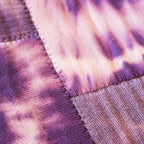 Tapete Bazhars Wool patchwork morado pieza única 140x200 cm con textura suave y diseño contemporáneo ideal para sala o recámara en espacios modernos