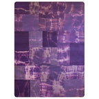 Tapete Bazhars Wool patchwork morado pieza única 140x200 cm con textura suave y diseño contemporáneo ideal para sala o recámara en espacios modernos