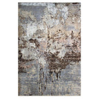 Tapete Bazhars Wool and Silk gris piezas únicas y exclusivas 246x340 cm con textura suave y diseño contemporáneo ideal para sala o recámara en espacios modernos