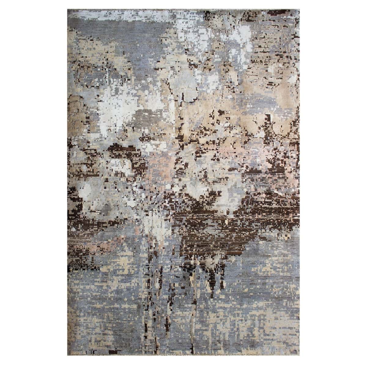 Tapete Decorativo Bazhars Wool And Silk Gris (2)
