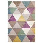 Tapete decorativo Colours Flags, alfombra moderna de polipropileno con diseño colorido ideal para sala o recámara