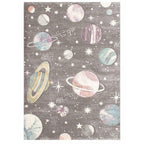 Tapete Colours Kids Space 120x170 cm con temática infantil y textura suave que crea un ambiente divertido y cómodo para los niños