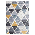 Tapete Darcy 428 triángulos con diseño geométrico moderno que añade dinamismo visual y estilo a salas o recámaras