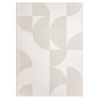 Tapete Echo 296 cream 160x230 cm con textura suave y diseño contemporáneo ideal para sala o recámara en espacios modernos