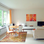 Tapete decorativo Eco Friendly Rust 1806 amarillo/terra 160x230 cm, alfombra sustentable con diseño moderno ideal para sala o recámara