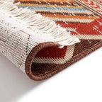 Tapete decorativo Eco Friendly Rust 1801 líneas terra 160x230 cm, alfombra sustentable con diseño moderno ideal para sala o recámara