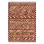 Tapete decorativo Eco Friendly Rust 1801 líneas terra 160x230 cm, alfombra sustentable con diseño moderno ideal para sala o recámara