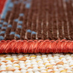 Tapete decorativo Eco Friendly Rust 1806 amarillo/terra 160x230 cm, alfombra sustentable con diseño moderno ideal para sala o recámara