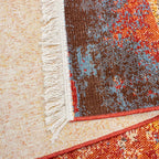 Tapete decorativo Eco Friendly Rust 1806 amarillo/terra 160x230 cm, alfombra sustentable con diseño moderno ideal para sala o recámara