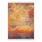Tapete decorativo Eco Friendly Rust 1806 amarillo/terra 160x230 cm, alfombra sustentable con diseño moderno ideal para sala o recámara