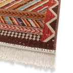 Tapete decorativo Eco Friendly Rust 1801 líneas terra 160x230 cm, alfombra sustentable con diseño moderno ideal para sala o recámara