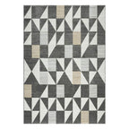 Tapete Flow geométrico amarillo con patrón dinámico y tono vibrante que añade energía y personalidad al ambiente