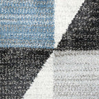 Tapete decorativo Flow geométrico azul para sala o recámara, diseño moderno con textura suave y estilo minimalista