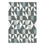 Tapete decorativo Flow geométrico azul para sala o recámara, diseño moderno con textura suave y estilo minimalista