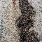 Tapete decorativo Flow ondas café 160x230 cm, alfombra moderna de polipropileno con diseño abstracto ideal para sala o recámara