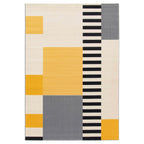 Tapete decorativo Fun 8601 amarillo 200x290 cm, alfombra moderna de polipropileno ideal para sala o recámara