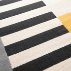 Tapete decorativo Fun 8601 amarillo 200x290 cm, alfombra moderna de polipropileno ideal para sala o recámara