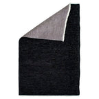 Tapete decorativo Kellim doble vista gris oscuro, alfombra reversible con diseño artesanal ideal para sala o recámara