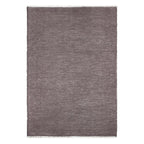 Tapete decorativo Kellim doble vista gris oscuro, alfombra reversible con diseño artesanal ideal para sala o recámara