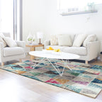 Tapete decorativo Kolor geométrico 160x230 cm, alfombra moderna de polipropileno ideal para sala o recámara