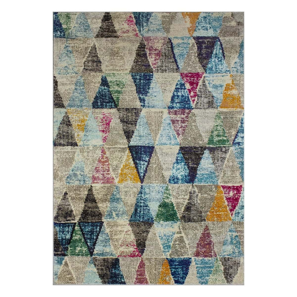 Tapete decorativo Kolor geométrico 160x230 cm, alfombra moderna de polipropileno ideal para sala o recámara