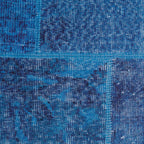 Tapete decorativo Kyle Patch azul 190x290 cm, alfombra moderna de polipropileno con diseño patchwork ideal para sala o comedor