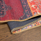 Tapete decorativo Kyle Patch multicolor, alfombra moderna de polipropileno con diseño patchwork ideal para sala o recámara