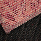 Tapete decorativo Kyle Patch rosa, alfombra moderna de polipropileno con diseño patchwork ideal para sala o recámara