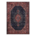Tapete decorativo Kyle vintage azul 190x290 cm, alfombra moderna de polipropileno con diseño clásico ideal para sala o comedor