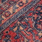Tapete decorativo Kyle vintage azul 190x290 cm, alfombra moderna de polipropileno con diseño clásico ideal para sala o comedor