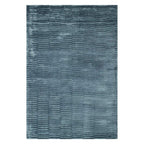 Tapete decorativo Lara azul, alfombra moderna de polipropileno con diseño elegante ideal para sala o recámara