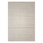 Tapete decorativo Lara crema, alfombra moderna de polipropileno con diseño elegante ideal para sala o recámara