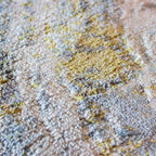 Tapete Mayumi 02 círculo crema 120x170 cm con diseño geométrico y tonos neutros que aportan equilibrio y suavidad visual