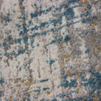 Tapete pie de cama Mileto azul 80x150 cm, alfombra moderna de polipropileno ideal para recámara o pasillo