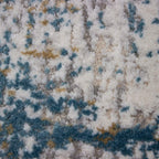 Tapete pie de cama Mileto azul 80x150 cm, alfombra moderna de polipropileno ideal para recámara o pasillo